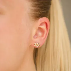 infinity zirkon örhängestift i förgyllt silver