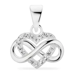 infinity zirkon hängen i silver