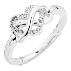 infinity zirkon ring i silver
