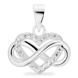 infinity zirkon hängen i silver