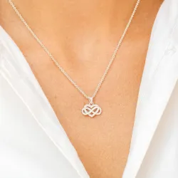 infinity zirkon hängen i silver