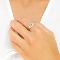 infinity zirkon ring i silver