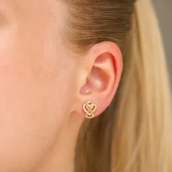 infinity zirkon örhängen i förgyllt silver