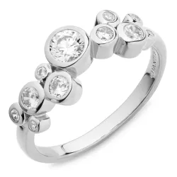 zirkon ring i silver - Bubbly Sparkle