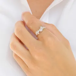 zirkon ring i silver - Bubbly Sparkle