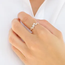 zirkon ring i silver - Bubbly Sparkle