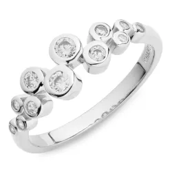 zirkon ring i silver - Bubbly Sparkle