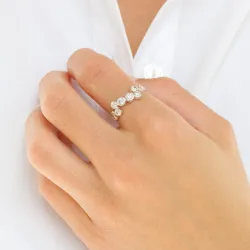 zirkon ring i silver - Bubbly Sparkle