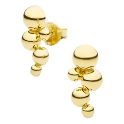 kula örhängen i förgyllt silver - Bubbly Pure