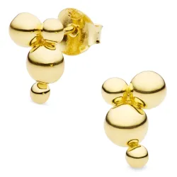 kula örhängen i förgyllt silver - Bubbly Pure