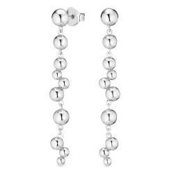 långa örhängen i silver - Bubbly Pure