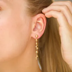långa örhängen i förgyllt silver - Bubbly Pure