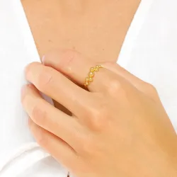 kula ring i förgyllt silver - Bubbly Pure