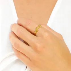 kula ring i förgyllt silver - Bubbly Pure