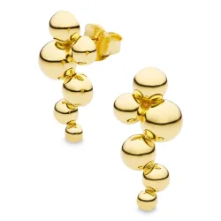 kula örhängen i förgyllt silver - Bubbly Pure