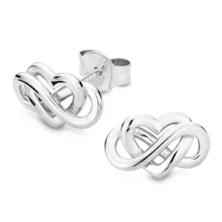 hjärta infinity örhängen i silver - Amoré