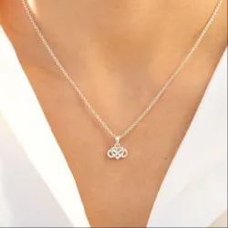 hjärta infinity hängen i förgyllt silver - Amoré