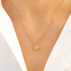 hjärta infinity hängen i förgyllt silver - Amoré