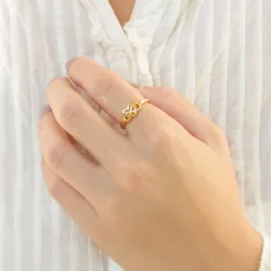 infinity ring i förgyllt silver - Amoré