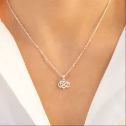 hjärta infinity hängen i silver - Amoré