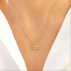 hjärta infinity hängen i förgyllt silver - Amoré