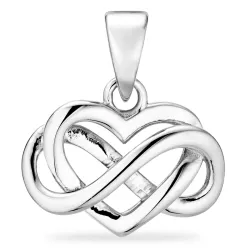 hjärta infinity hängen i silver - Amoré