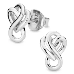 hjärta infinity örhängen i silver - Amoré