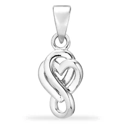 hjärta infinity hängen i silver - Amoré