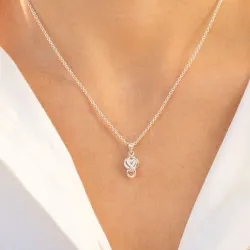 hjärta infinity hängen i silver - Amoré