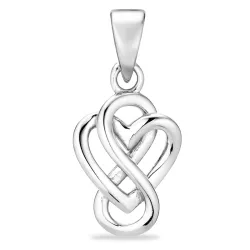 hjärta infinity hängen i silver - Amoré