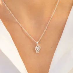 hjärta infinity hängen i silver - Amoré
