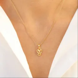 hjärta infinity hängen i förgyllt silver - Amoré