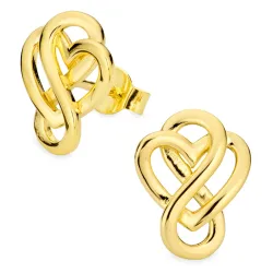 hjärta infinity örhängen i förgyllt silver - Amoré