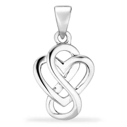 hjärta infinity hängen i silver - Amoré