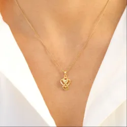 hjärta infinity hängen i förgyllt silver - Amoré