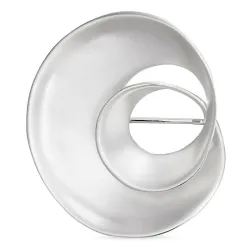 rund brosch i silver