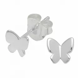 fjärilar örhängestift i silver