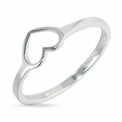 Fingerringar hjärta ring i silver