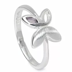 fjäril ring i silver