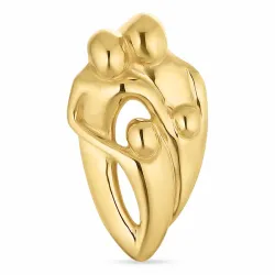 mor och barn hängen i förgyllt silver