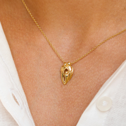 mor och barn hängen i förgyllt silver