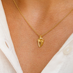 mor och barn hängen i förgyllt silver