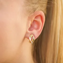 öronclips i förgyllt silver