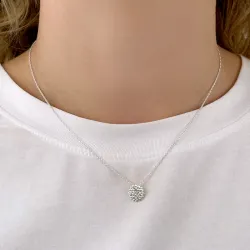 Födelseblomma november krysantemum hängen i silver