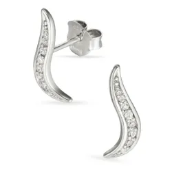 zirkon örhängen i silver