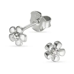 blommor örhängestift i silver