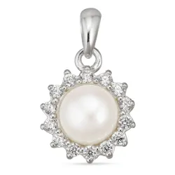 blommor pärla hängen i silver