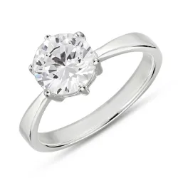 zirkon ring i silver