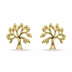 livets träd örhängestift i förgyllt silver