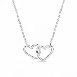 hjärta halskedja med berlocker i silver